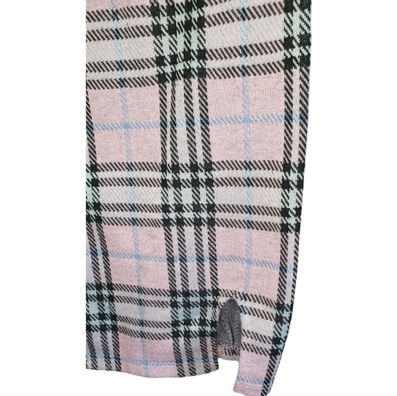 EVOLUTIONARY‎ Notch Front Jumper Spaghetti Strap Dress Plaid Pink Womens Jr Sz M - Picture 3 of 9